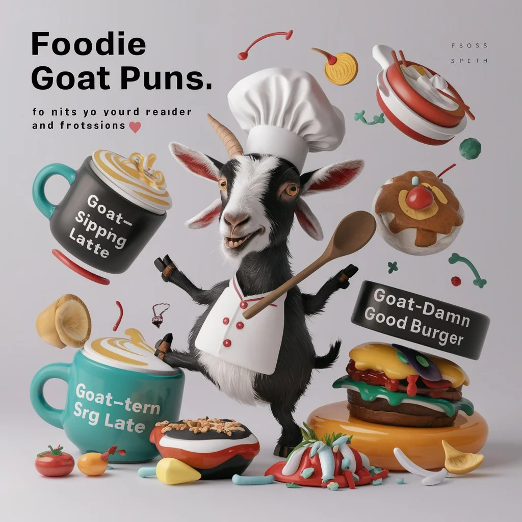 Foodie Goat Puns 